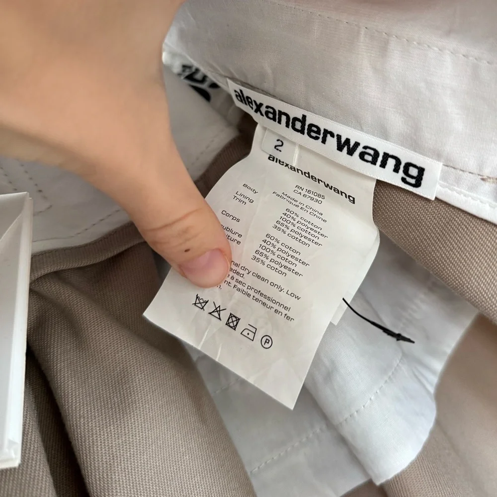 NWT ALEXANDER WANG Box-pleated Mini Skirt in Cotton-blend $595 2